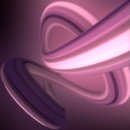 Smooth curved rope minimal art style. Fluid color shape 3d rendering digital illustration....