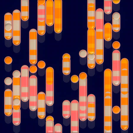 Modern 3d rendering geometric pattern. trendy creative background. design template. digital illustrationの写真素材