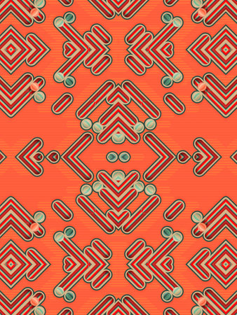 Modern abstract pattern of three dimensional multicolor lines and dots with a trendy gradient. 3d...