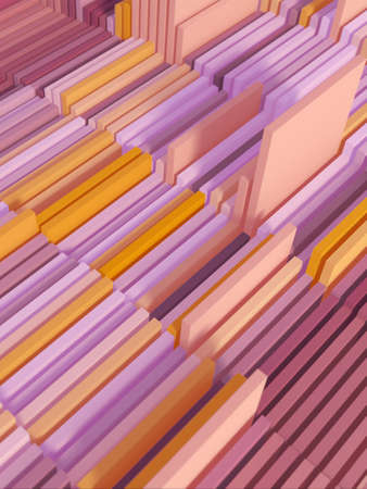 Abstract hardware stacks. cover design template. Modern concept background. 3d rendering digital...