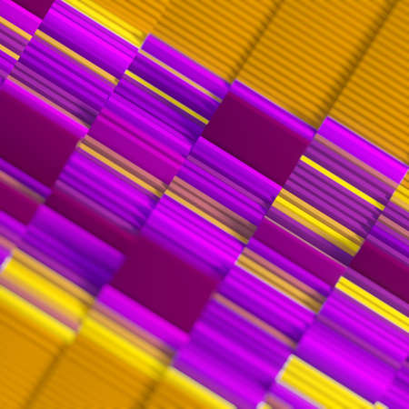 Rectangular elements pushed up by waves. creative concept. Futuristic technology style. 3d rendering...