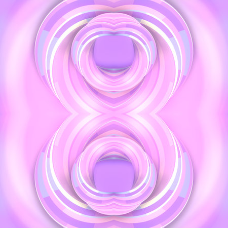 3d rendering digital illustration of neon color impossible twisted shapes. Depth of field effect....