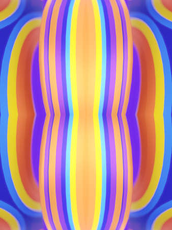 Abstract shape with neon stripes. Modern 3d rendering digital illustration. optical illusion....