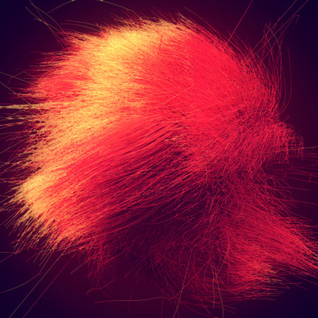 Composition of fantastic red vegetation. abstract art background. 3d rendering digital illustrationの写真素材