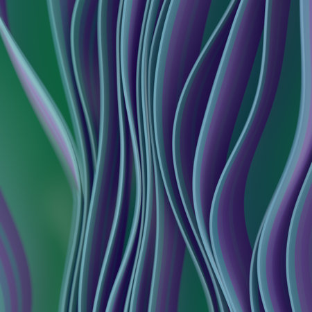 Abstract wave digital illustration with colorful stripes. 3d rendering fluid background. modern...