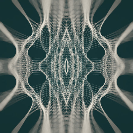 Abstract organic web. modern background. 3d rendering digital illustrationの写真素材