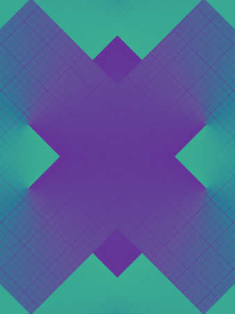 Kaleidoscopic pattern with trendy gradient. Abstract creative design background. 3d rendering digital illustrationの写真素材