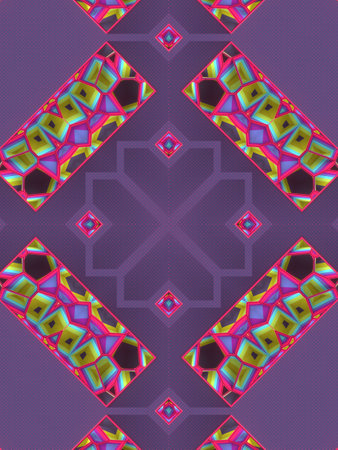 Abstract 3d rendering digital illustration of colorful crystal blocks. digital background. creative...