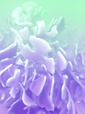 Abstract organic shapes with a fancy gradient give the composition depth and life. Art pattern...