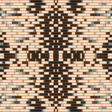 Abstract symmetrical pattern of colored stripes. Modern background for decorative design. Bright digital illustration. 3d renderingの写真素材