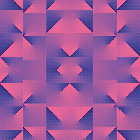 Geometric kaleidoscopic background with trendy gradient. Bright abstract digital illustration for the design of your project. 3d renderingの写真素材