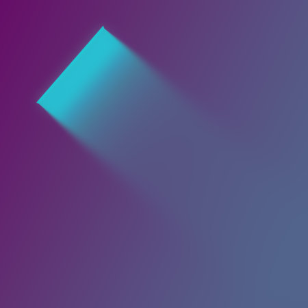 Abstract simple composition with a bright band of neon on a purple surface. Art pattern decoration element background. 3d rendering digital illustrationの写真素材