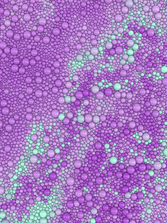 Beautiful background of multicolored spherical particles. design element. 3d rendering digital...