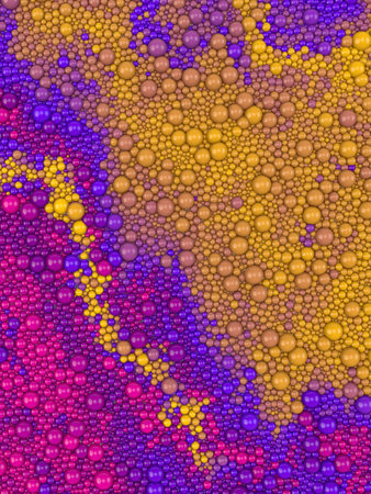 Multicolored particles, mixing on the surface. Modern concept background. Futuristic style....