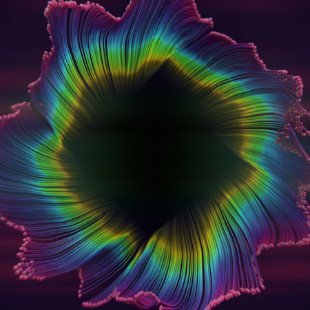 Abstract background for your media project with a pattern of colorful organic growing lines in the...