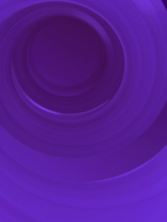 A large curved round object with a deep, rich purple hue. Abstract modern style. 3d rendering...