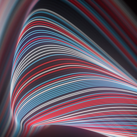 Colorful background with wave pattern. Dynamic and artistic composition. 3d rendering digital...