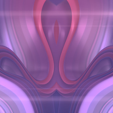 Psychedelic symmetrical pattern with trendy colored wave gradient. Abstract background. 3d rendering...