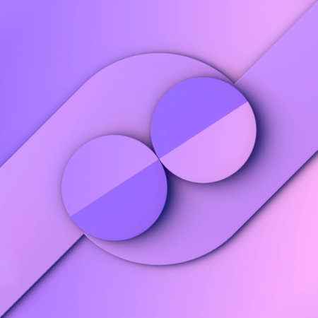 Stylized abstract illustration with a modern and minimalist design combining geometric shapes and smooth curves in light purple tones. Digital background. 3d renderingの写真素材