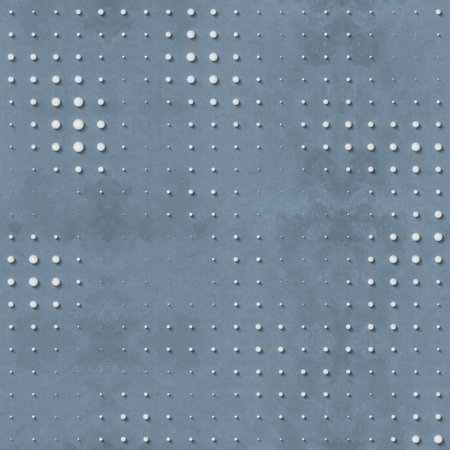 Elegant blue background with a pattern of delicate white spheres that look like pearls. 3d rendering digital illustrationの写真素材