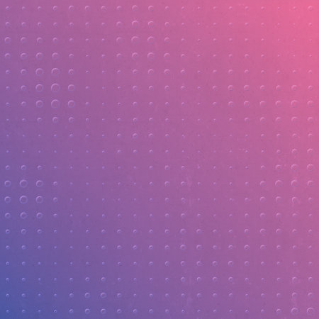 Elegant digital illustration of a pattern of convex circles on an old worn surface with pink and purple gradient. 3d renderingの写真素材
