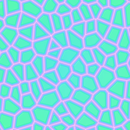 Abstract digital background of colorful green and pink mosaic tile with unique and visually...