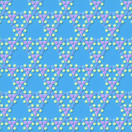 Detailed 3D pattern of glossy abstract elements forming a geometric grid. Cheerful candy colors -...