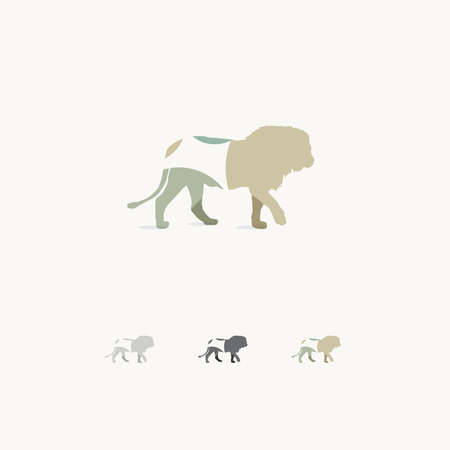 Lion vector logo design.のイラスト素材