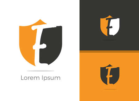 Safety and Security E letter logo design. Protection letter E in shield vector icon.のイラスト素材