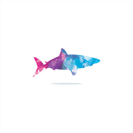 fish colorful illustration, nature, water, nature, swim vector logo designのイラスト素材
