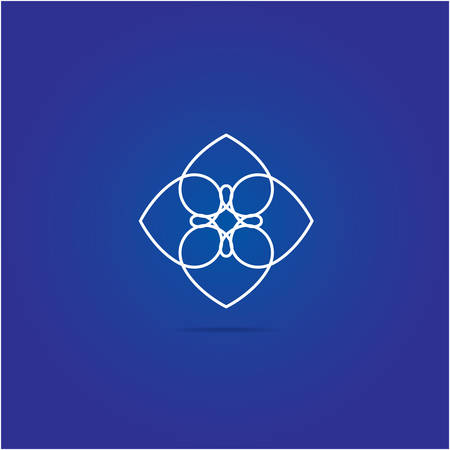 Heart logo design icon, luxury jewelry vector illustration. Expensive floral diamond icon.のイラスト素材