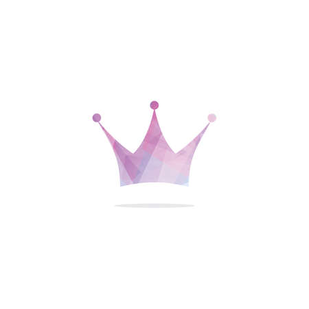 Colorful crown logo design, abstract king crown vector icon.のイラスト素材