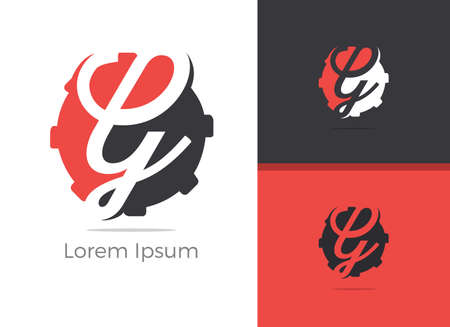 Mechanic Tool G letter logo design, letter g in gear vector icon.のイラスト素材