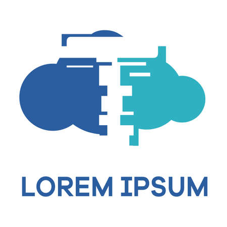 Letter t in sky shape vector illustration.のイラスト素材