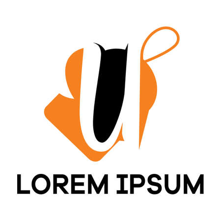 Letter U in sale discount tag vector illustration.のイラスト素材