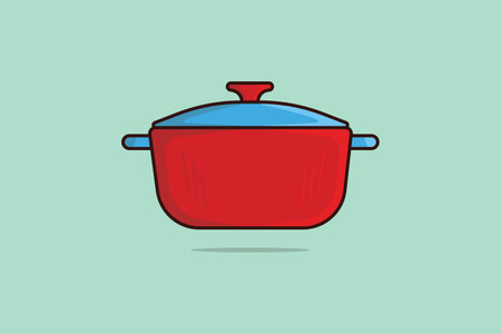 Restaurant Serving Tray for Food vector illustration. Restaurant interior object icon concept. Tray with lid for hot dishes icon. Dinner, restaurant symbol.のイラスト素材