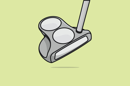 Sports Professional Golf Game Stick or Club vector illustration. Sport objects icon concept. Gold...