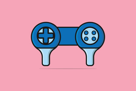Joystick Controller Buttons in Lollipops Stick Candy vector illustration. Food and gaming object...