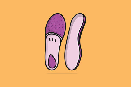 Comfortable Orthotics Shoe Insole Pair, Arch Supports vector illustration. Fashion object icon concept.のイラスト素材