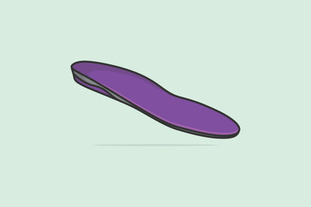 Comfortable Orthotics Shoe Insole Front View vector illustration. Fashion object icon concept.のイラスト素材