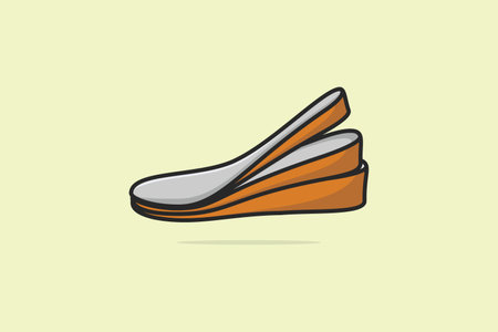 Comfortable Orthotics Shoe Insole Front View vector illustration. Fashion object icon concept.のイラスト素材