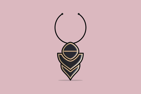 Stylish Women Necklace Design vector illustration. Beauty fashion objects icon concept. Luxury modern women events jewelry accessory vector design.のイラスト素材