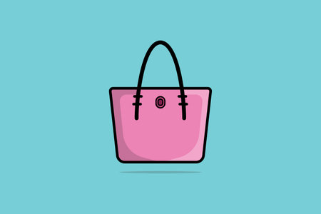 Lady Beautiful Purse or Bag vector illustration. Beauty fashion objects icon concept. New arrival women evening event purse vector design.のイラスト素材