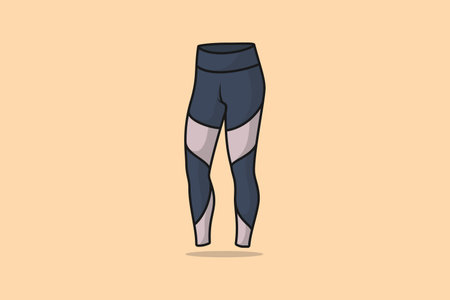Man and Boys Bottom Wear Jogger vector illustration. Sports and Fashion objects icon concept. Men active trouser with compression leggings inner tight jogger vector design.のイラスト素材