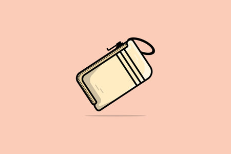 Beautiful Women Purse or bag vector illustration. Beauty fashion objects icon concept. Trendy flat fashion bag vector design.のイラスト素材