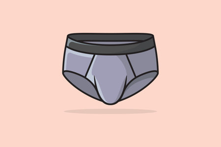 Boys Comfortable Underwear Short vector illustration. Sports and Fashion objects icon concept. Men Ñolored boxer short vector design with shadow.のイラスト素材