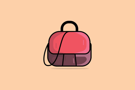 Trendy Fashion Women Bag or Purse vector illustration. Beauty fashion objects icon concept. Stylish and casual trendy handbag vector design.のイラスト素材