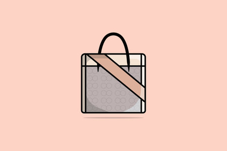 Women Evening Party bag or purse vector illustration. Beauty fashion objects icon concept. Girls fashion purse vector design isolated on blue background.のイラスト素材