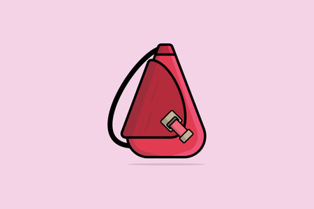 Stylish Leather Bags, Trendy Casual Style Handbags vector illustration. Beauty fashion objects icon concept. Female colorful unique purse vector design.のイラスト素材