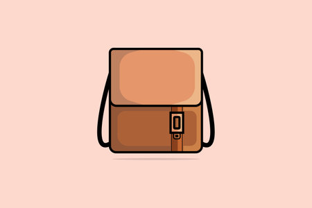 Beautiful Women Purse or bag vector illustration. Beauty fashion objects icon concept. Trendy flat fashion bag vector design.のイラスト素材